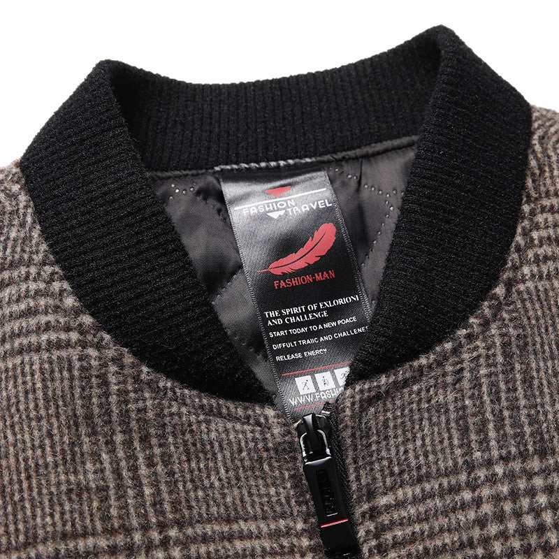 Herren modische Karojacke mit elastischen Bündchen und praktischen Taschen Drune