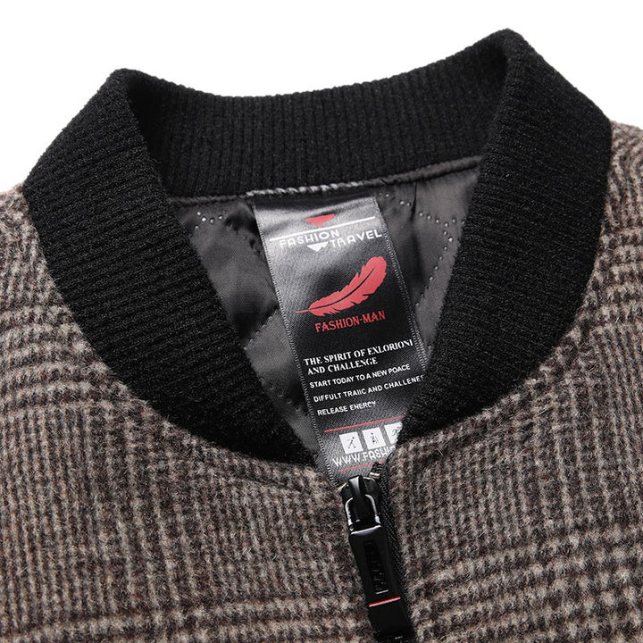 Herren modische Karojacke mit elastischen Bündchen und praktischen Taschen Drune