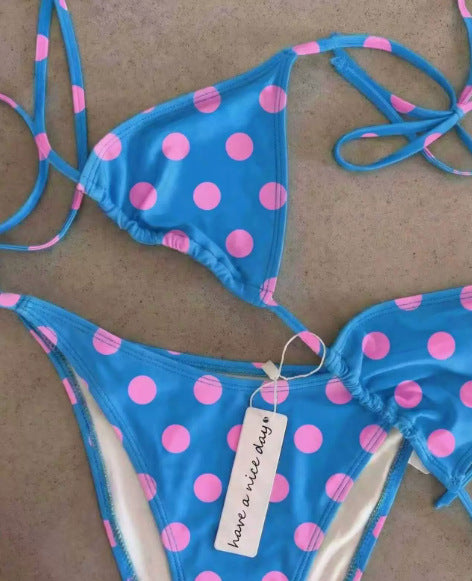 Damen Triangel-Bikini mit punktemuster Drune