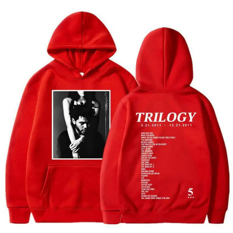 Damen Kapuzenpullover mit künstlerischem Fotodruck und einzigartigem Schriftzug Drune