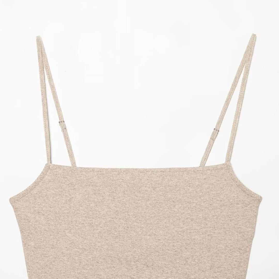 Damen Crop-Top mit funkelnden Pailletten und schmalen Trägern Drune