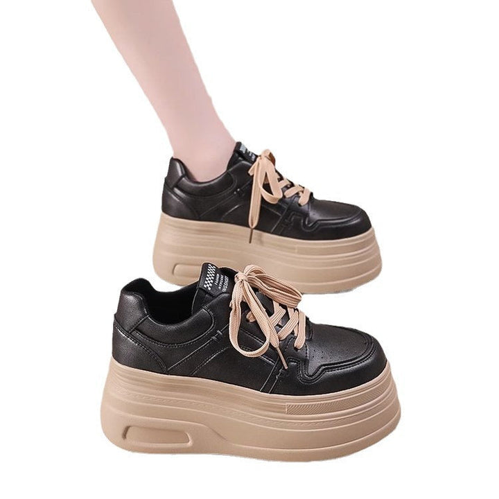 Damen Plateausneaker mit robustem Obermaterial und modischer Schnürung Drune