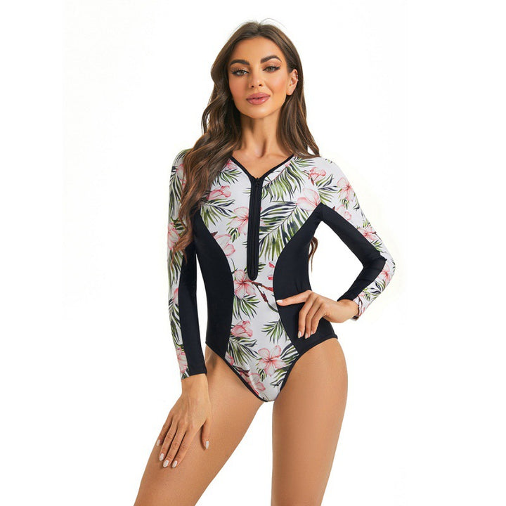 Damen Surfanzug mit floralem Muster und sportlichem Schnitt Drune