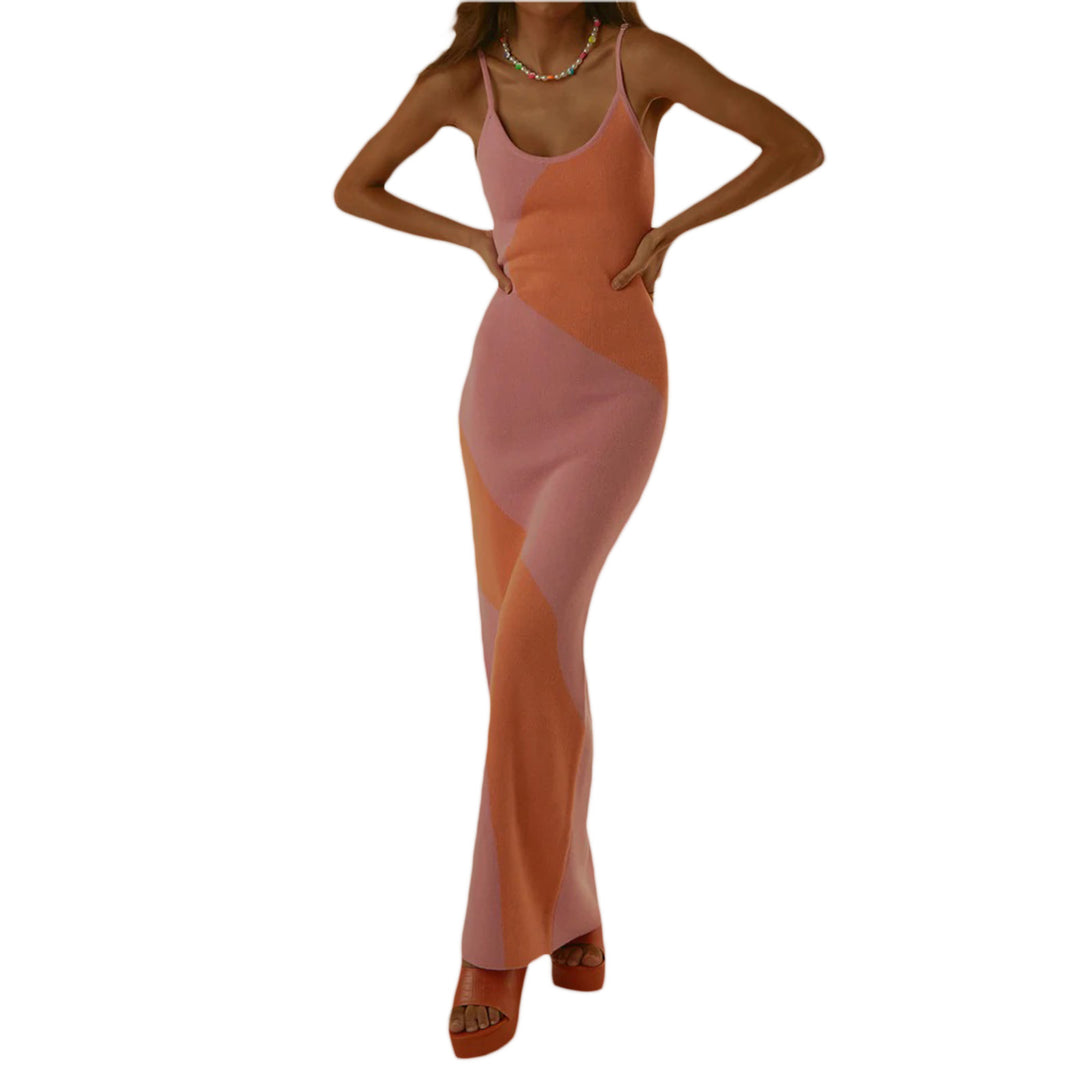 Damen Designer-Midi-Kleid mit stilvollem Grafikmuster Drune