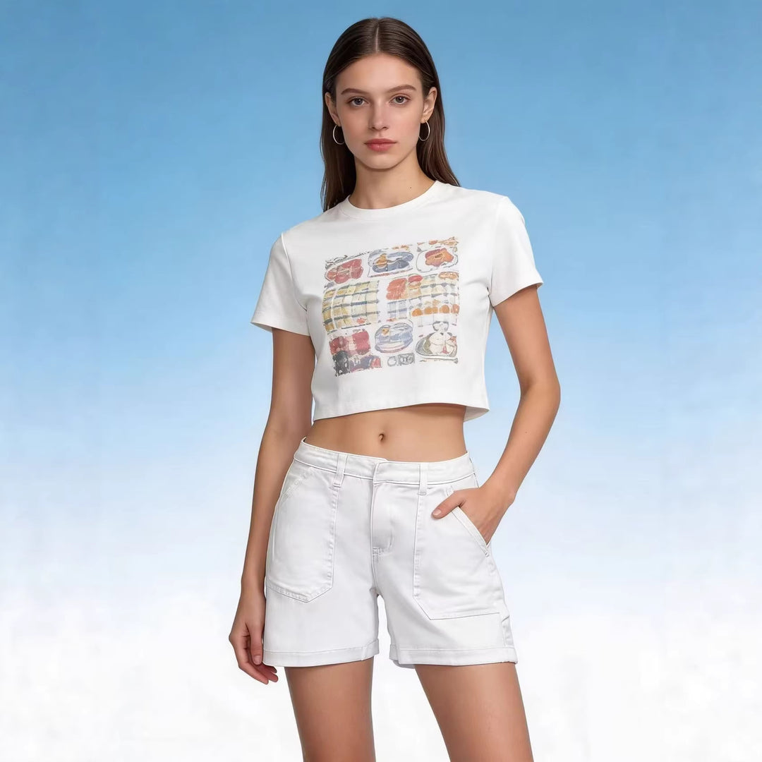 Damen lässige Sommer-Shorts mit seitlichen Taschen und komfortablem Schnitt Drune
