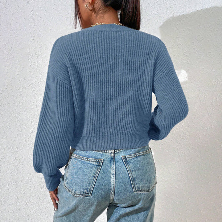 Damen Strickjacke mit strukturiertem Schnitt und dekorativen Knöpfen Drune