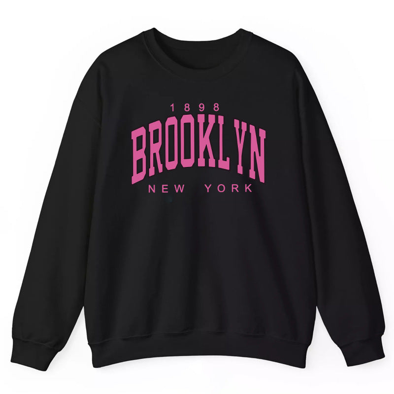 Damen Sweatshirt mit lässigem Brooklyn-Print und komfortablem Schnitt Drune