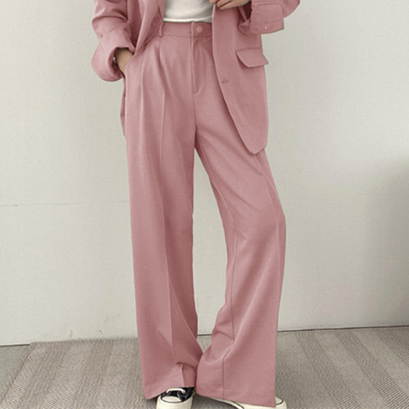 Damen elegantes Blazer-Set mit weitem Schnitt Drune