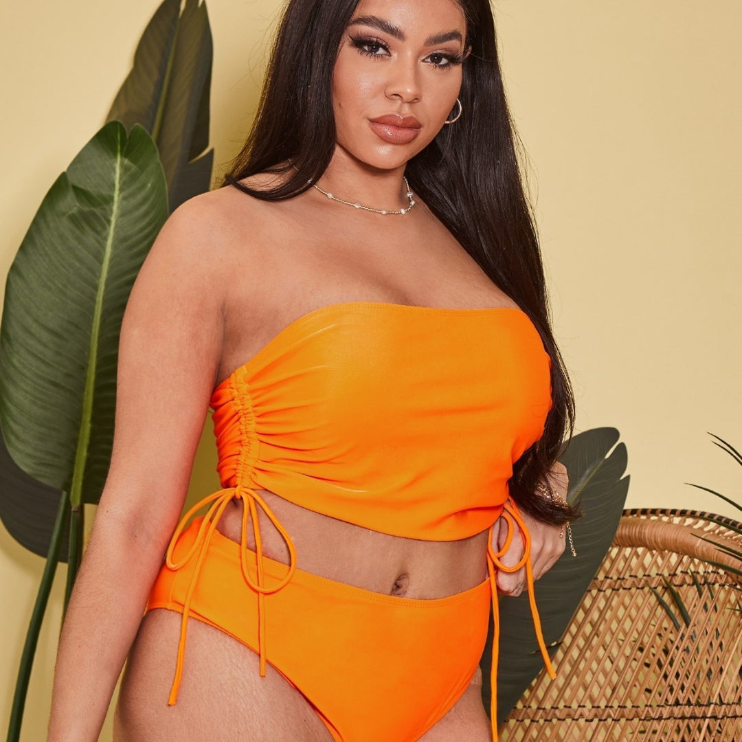 Damen Tankini-Set mit verstellbarem Wickel-Top und hochgeschnittenen Shorts Drune