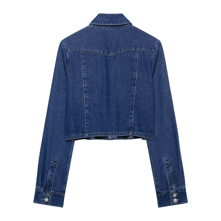 Damen Jeansjacke im lässigen Cropped-Stil Drune