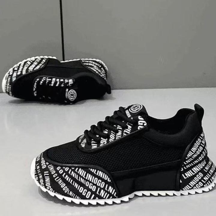 Damen Sportliche Sneakers mit markantem Schriftzug Drune