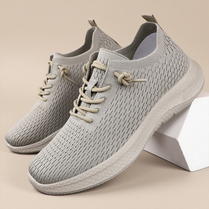 Damen nan atmungsaktiver Strick-Freizeitsneaker mit elastischem Sockeneinstieg, zehenverstärkter Kappe und reaktiver Memory-EVA-Komfortsohle Drune