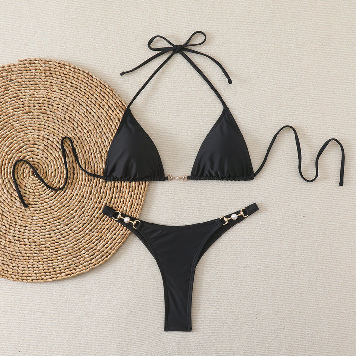 Damen Triangel-Bikini mit eleganten Verzierungen Drune