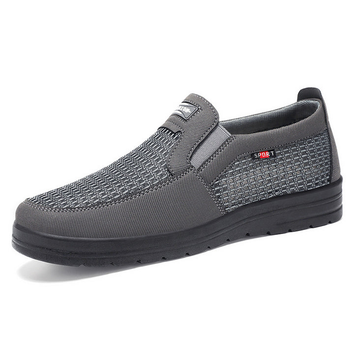 Herren nan atmungsaktiver Slip-On Freizeitschuh mit gestricktem Obermaterial, elastischem Einstieg und stoßdämpfender EVA-Sohle Drune