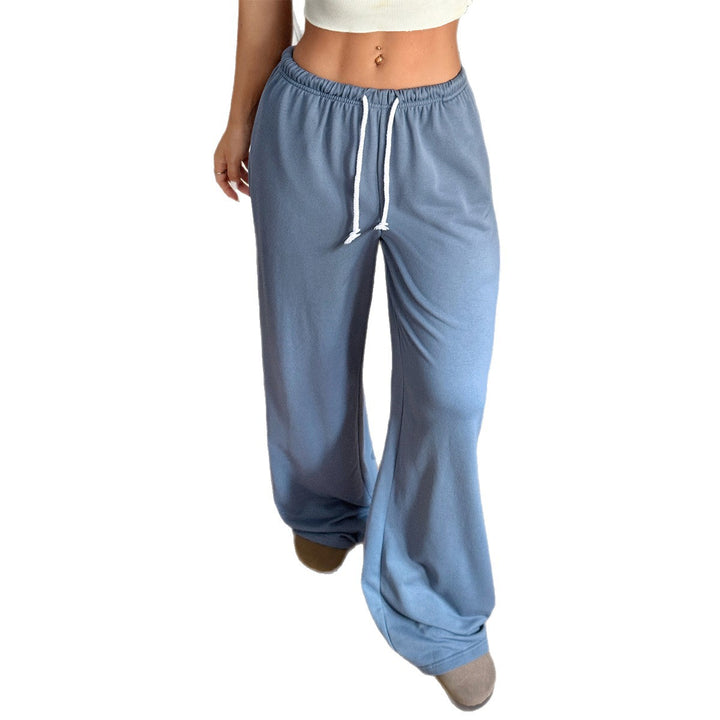 Damen Bequeme Freizeithose mit elastischem Bund und weitem Schnitt Drune