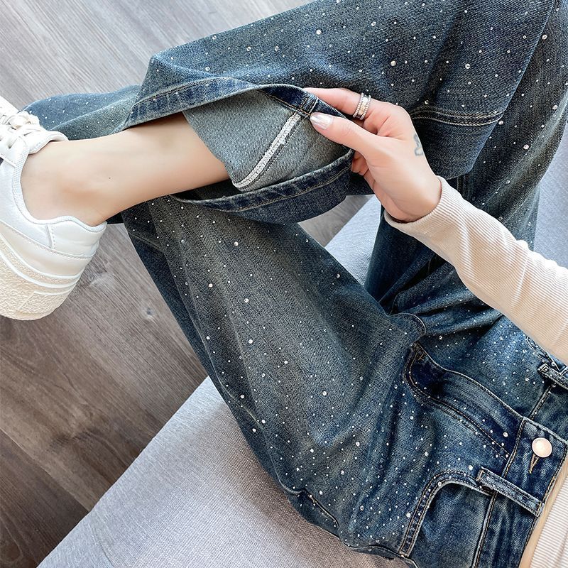 Damen Jeans mit glänzenden Perlendetails Drune