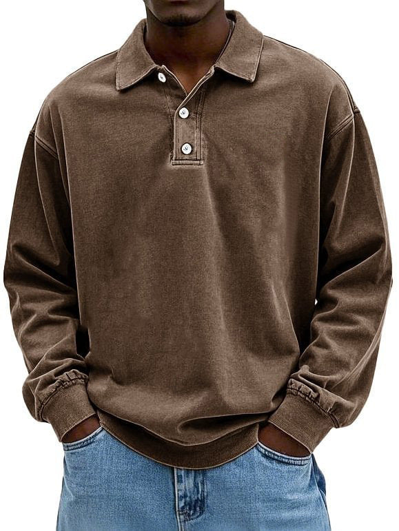 Herren Poloshirt mit Knopfleiste und lässigem Schnitt Drune