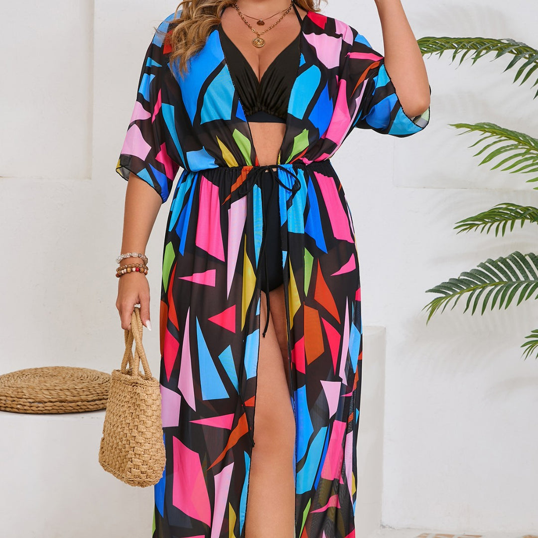 Damen Strandkimono mit lebendigem Design Drune