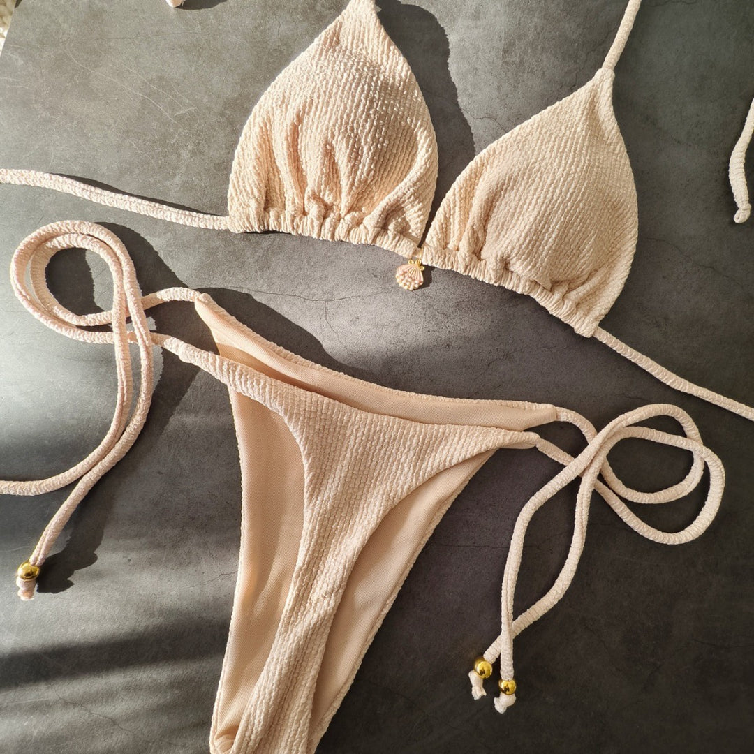 Damen Triangel-Bikini mit elastischen Banddetails Drune