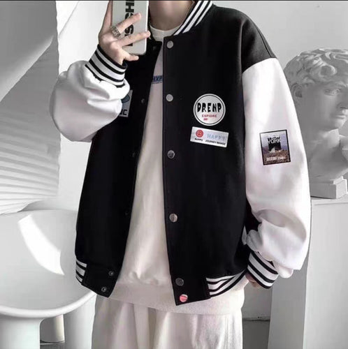 Herren Collegejacke mit praktischen Taschen und Stickereien Drune