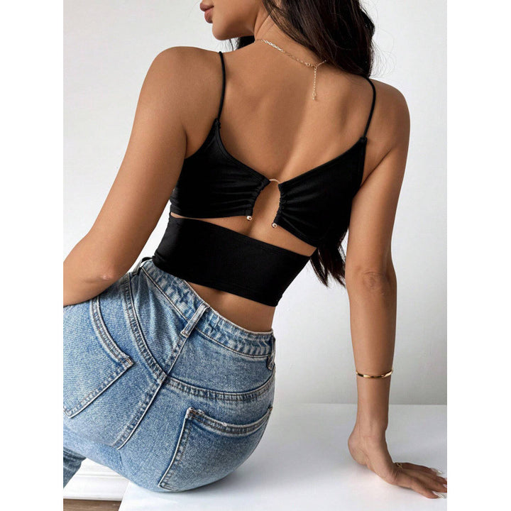 Damen Figurbetontes Spaghetti-Top mit leichtem Stretch Drune