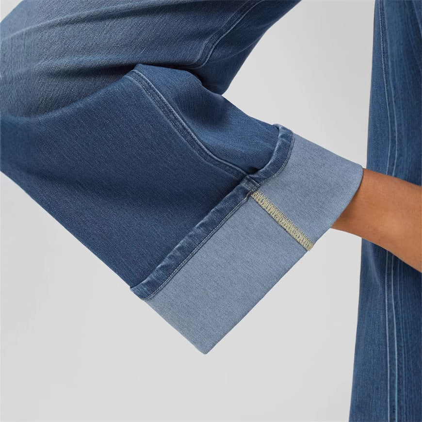 Damen Relaxed Fit Wide-Leg Jeans Drune