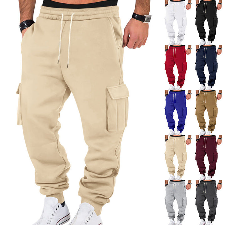 Herren Cargo-Sweatpants mit elastischem Bund und praktischen Seitentaschen Drune