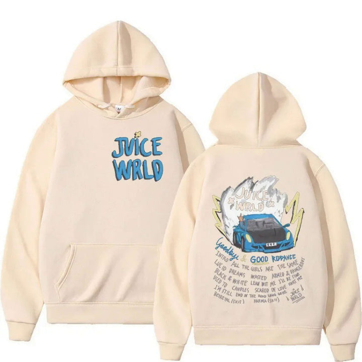 Damen Kapuzenpullover mit kreativem Grafikdesign und inspirierendem Schriftzug Drune