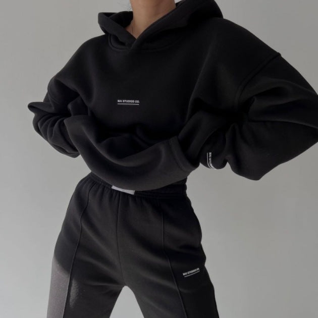 Damen lässiger oversized Kapuzenpullover mit praktischer Kängurutasche Drune