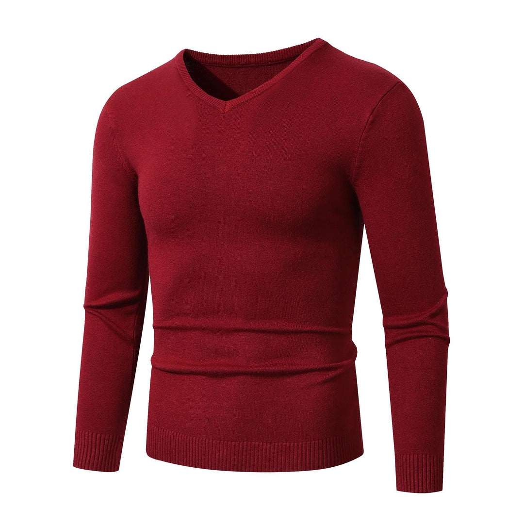 Herren eleganter V-Ausschnitt Pullover aus hochwertigem Feinstrick Drune