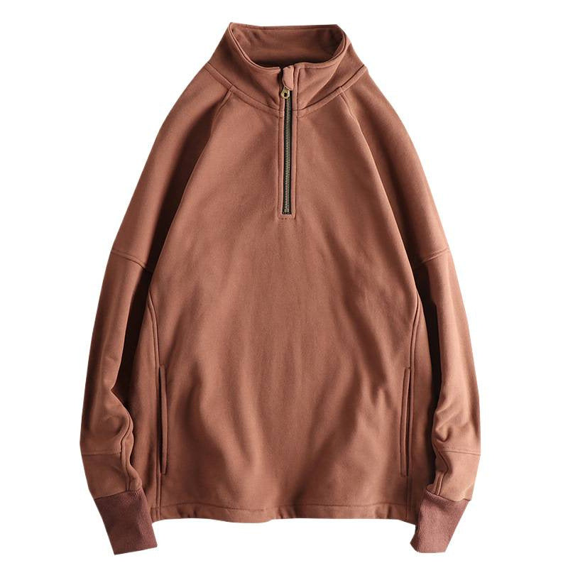 Herren Fleecejacke mit halbem Reißverschluss und seitlichen Eingrifftaschen Drune