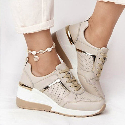 Damen modische Sneakers mit atmungsaktivem Obermaterial und stabiler Sohle Drune