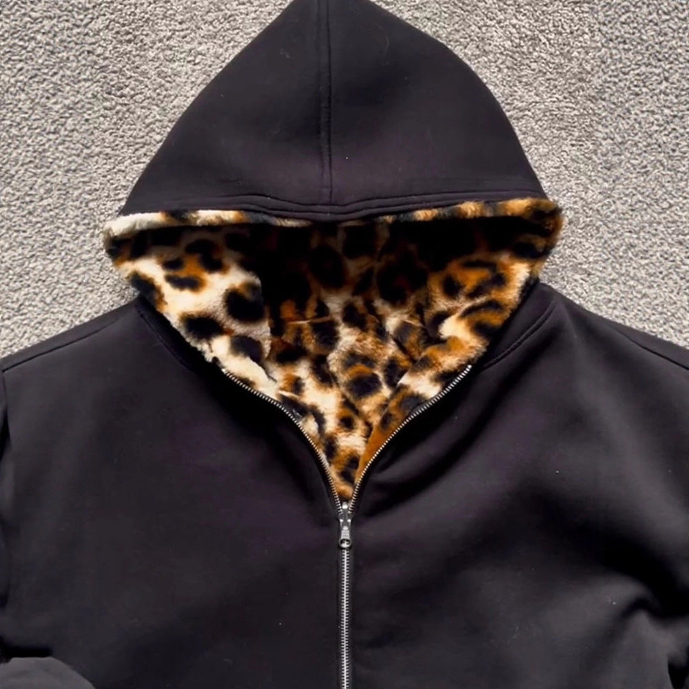 Damen trendige Kapuzenjacke mit samtiger Fütterung Drune