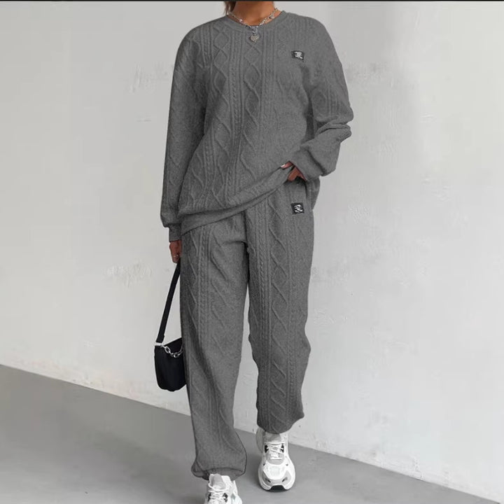 Damen Strickanzug mit strukturiertem Design und bequemer Passform Drune