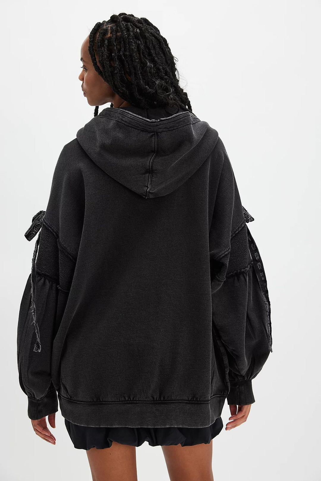 Damen Oversize Kapuzenpullover mit einzigartigen Ärmeldetails Drune