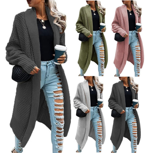 Damen Grober Strick-Cardigan mit lässigem Schnitt und eleganter Maschenstruktur Drune