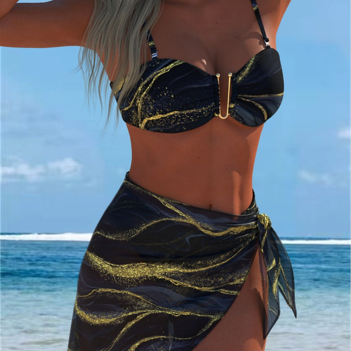 Damen Bikini-Set mit elegantem Balconette-Oberteil und modischem Wickelrock Drune