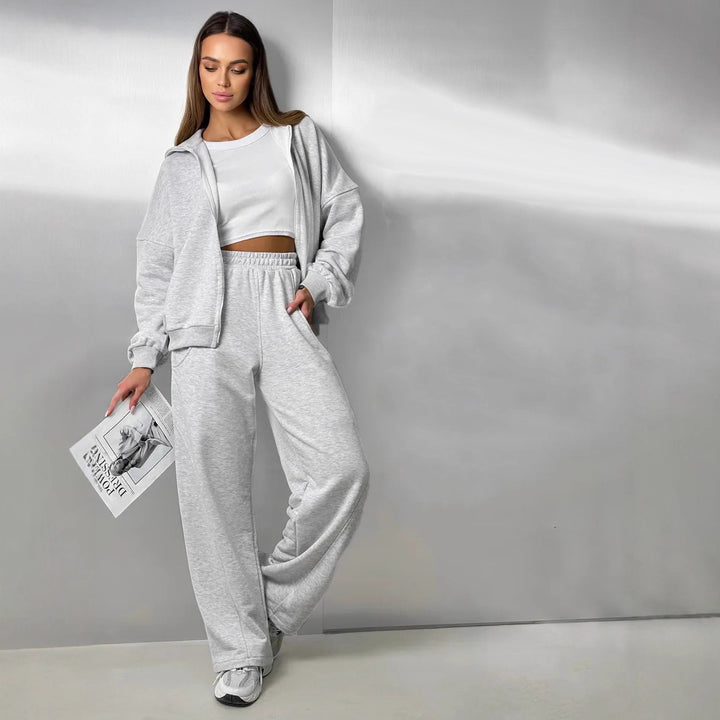 Damen lässiger Kapuzenpullover und Freizeithose Drune