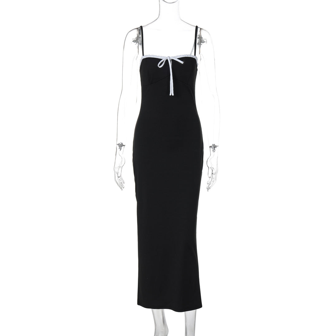 Damen Schickes Casual-Midikleid mit verstellbaren Spaghetti-Trägern Drune