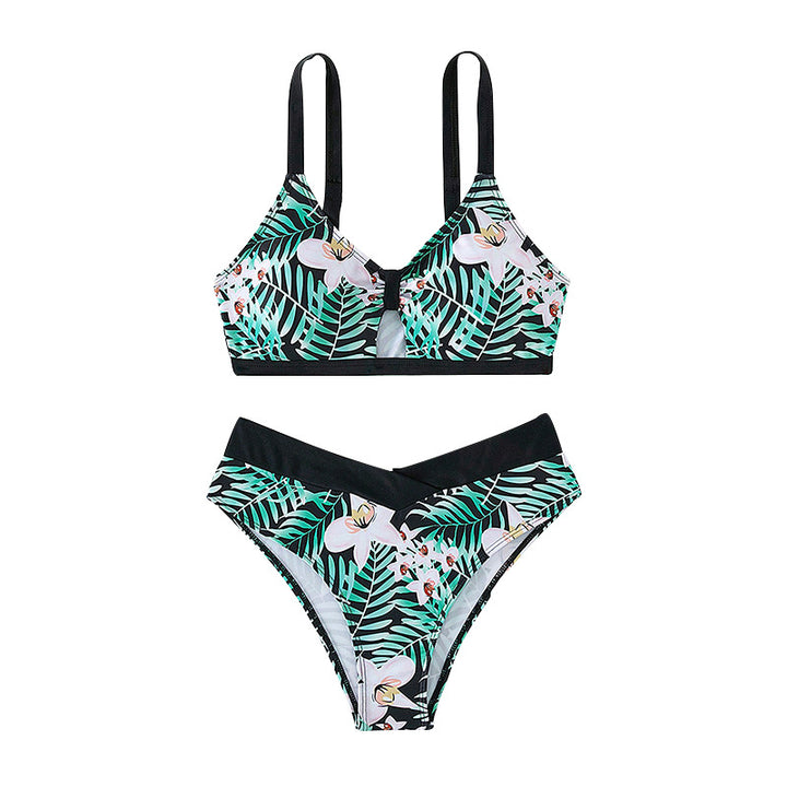 Damen Bikini-Set mit floralem Design und verstellbaren Trägern Drune