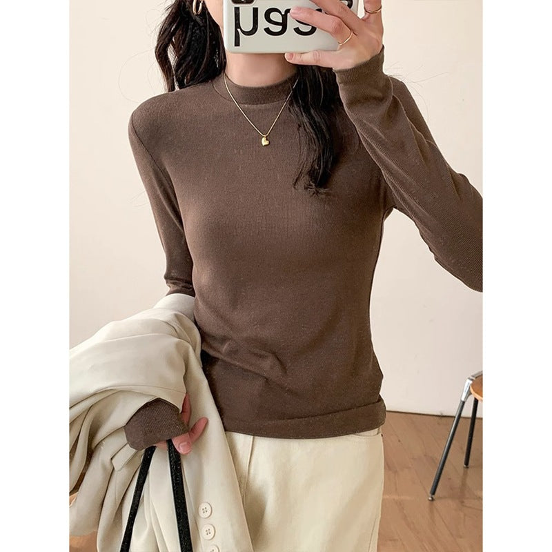 Damen Langarmshirt mit höherem Stehkragen Drune
