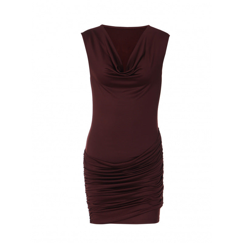 Damen Elegantes Wickelkleid mit raffinierten Rüschendetails und verführerischem V-Ausschnitt Drune