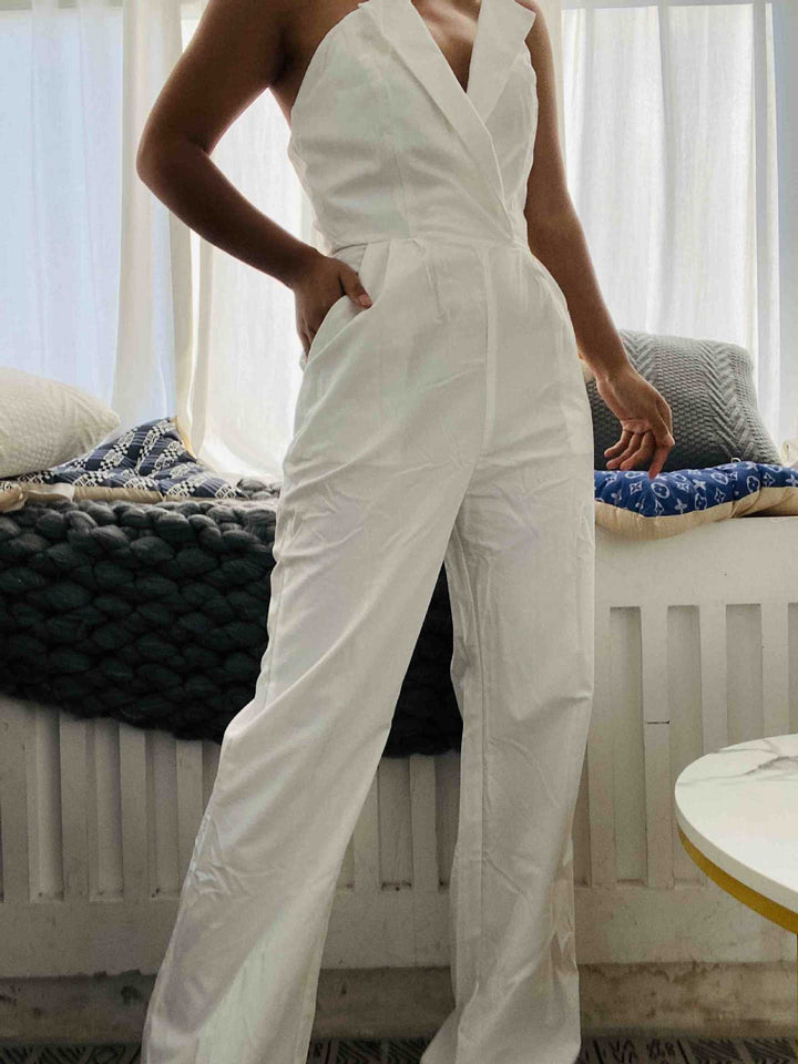 Drune | Asymmetrischer Revers Mittel-Taillen Pendel-Overall