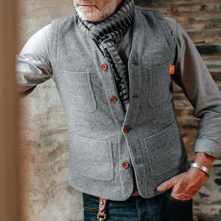 Herren Weste mit praktischen Taschen und eleganter Knopfverarbeitung Drune