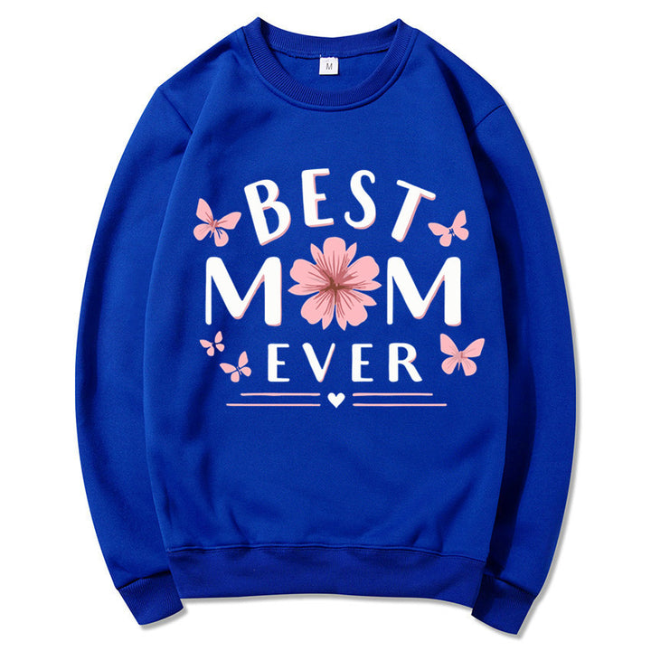 Damen Sweatshirt mit verspieltem Lieblingsspruch und floralem Design Drune