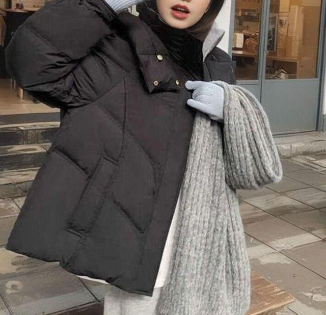 Damen Modische Steppjacke mit hohem Kragen Drune