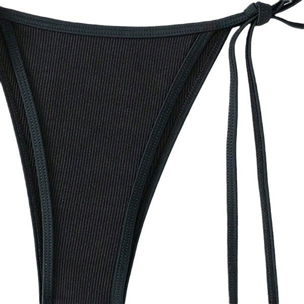 Damen Triangel-Bikini mit verstellbaren Bindebändern und hochgeschnittenem Slip Drune