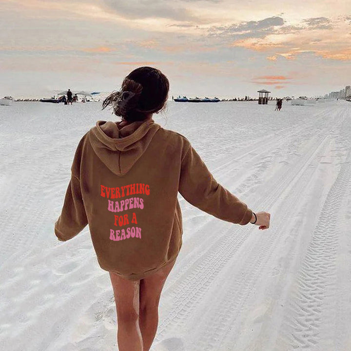 Damen Kapuzenpullover mit einzigartigem motivierendem Schriftzug und komfortablem Schnitt Drune
