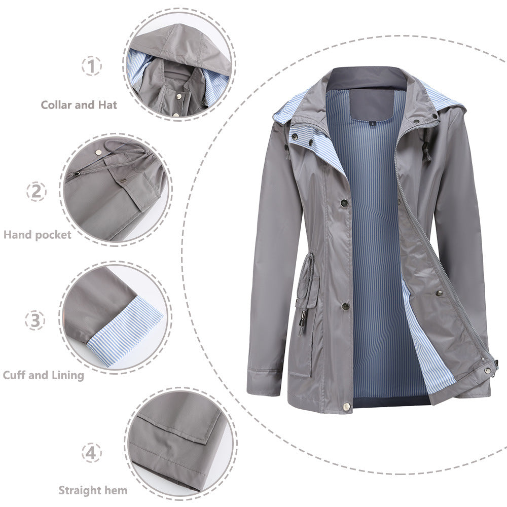 Damen Regenjacke Drune