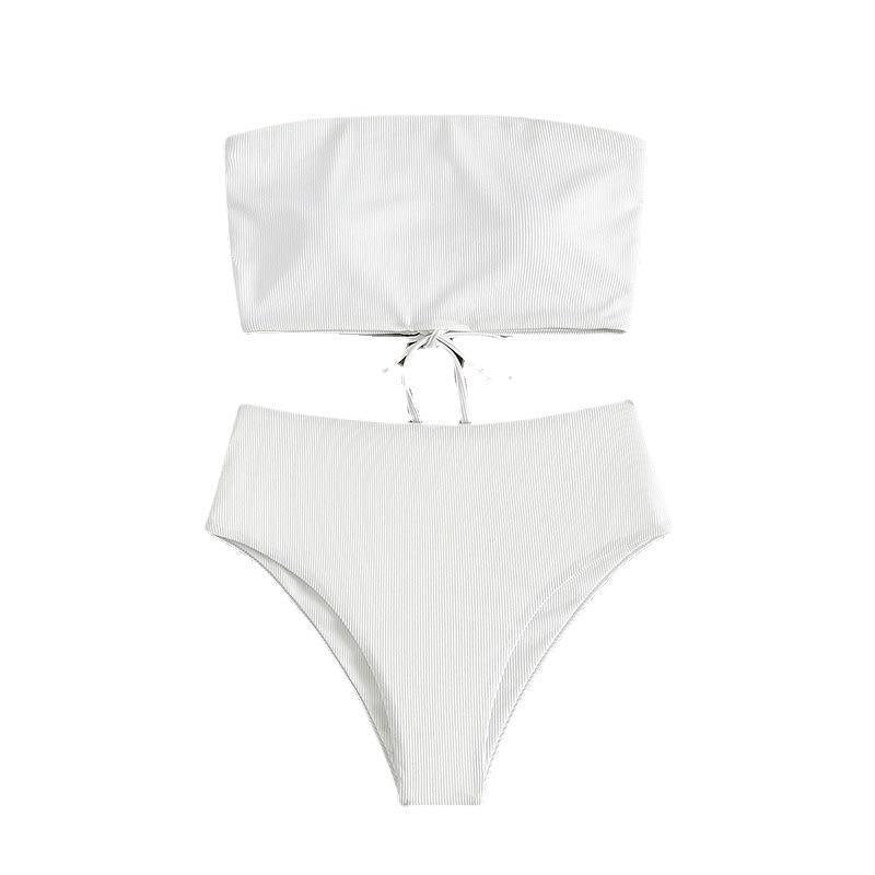 Damen Bandeau-Bikini mit verstellbarem Höschen und raffiniertem Design Drune